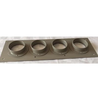 China Telecommunication 1*4 Port 12 Holes Cable Entry Plate , Aluminum Alloy Entry Seal Plate For Cable Entry for sale