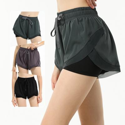 China Brand New Comfortable Customizable High Waist Women Breathable Yoga Shorts Set for sale