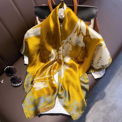 China Printing Direct Selling Fashion Logo Luxury Silk Head Scarf Custom Made Breathable Comfortable For Women for sale