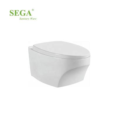 China S-4088W Concealed Cistern Round Wall Hung Toilet Hanger Toilet Bowl Cleaner P-trap 180mm Rough-in Wall Hung Toilet for sale