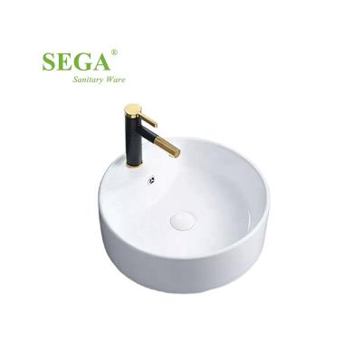 China Y-6070B Easy Clean Round Kitchen Sink Bathroom Art Ceramic Wash Basin Art Basin for sale