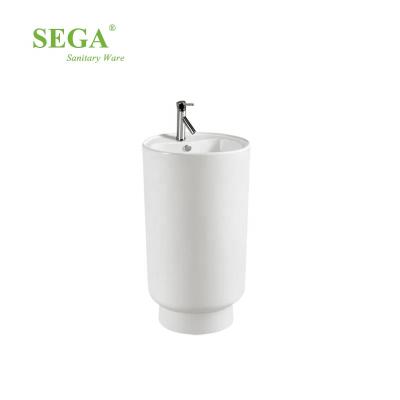 China P-7028L Kitchen Sink Standing Polished Pedestal Wash Basin Round Pedestal Cylindrical Wash Basin for sale