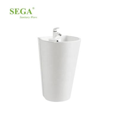 China P-7015L Polished Toilet and Pedestal Washbasin Set Round Shape Pedestal Washbasin Pedestal Washbasin Bathroom for sale