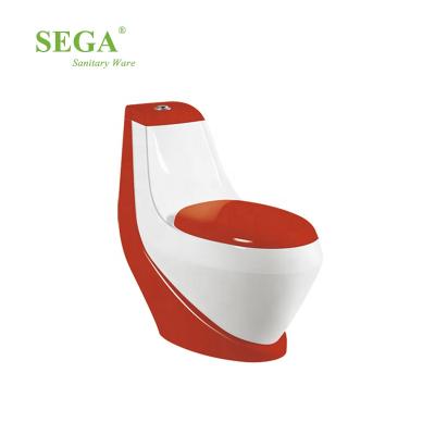 China M-9040P-1 China factory Double-flush one-piece double color bathroom toilet for sale