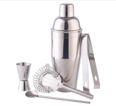 China Shaker Set Factory Direct Stainless Steel Bar 550ml Tool Kit Cocktail Shaker Unique Set for sale