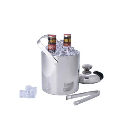 China Sustainable Wholesale 1300ml Stainless Steel Silver Industrial Ice Bucket For Bar for sale