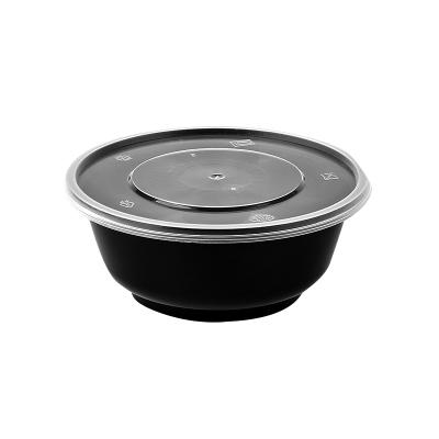 China 300ml-2500ml Edible Grade Transparent Microwavable Occasional To Go PP Plastic Disposable Soup Bowls With Lids Disposable Lunch Box for sale