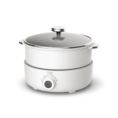 China Hotel Multifunctional Slot Coating Nonstick Electric Cooking Electric Chef Pot For Home Electric Skillet Pot for sale