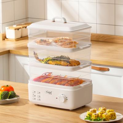 China Universal Electric Food Steamer Appliances Two Or Three Layers Hotel Electric Pot Steamer For Home for sale