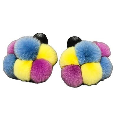 China Damping Cheap Luxury Fur Slippers 2021 Best Price Woman Slippers for sale