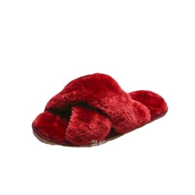 China Free Shipping Custom Made Slippers Faux Fur Cushioning Slips Slippers Real Morden Style for sale