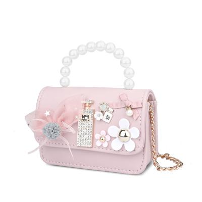 China Small square bag 2021 popular version of Korean pearl handbag the new fashion bag women's clutch bag for sale