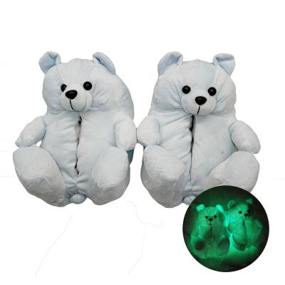 China Damping New Design Velvet Teddy Bear Slippers Teddy Bear Slippers Factory Wholesale for sale