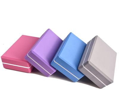 China Durable Custom High Density Polystyrene Eco EVA Foam Yoga Block Logo Printed 300g for sale