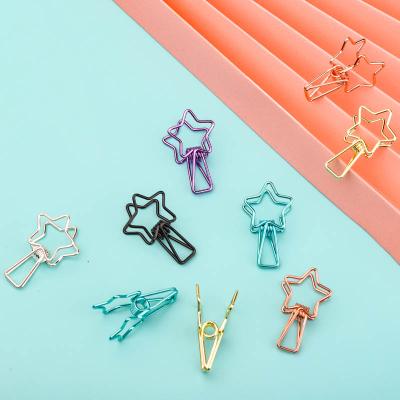 China Universal Cute Small School Steel Wire Shape Metal Office Folder Silver Fancy Clip for sale