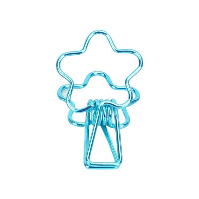 China Metal Office Supplies Shape Colored Binder Paper Clips for sale