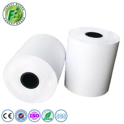 China Clear color paper roll for POS 80x80mm suppliers 70gsm dispenser rollos de papel thermal paper for sale