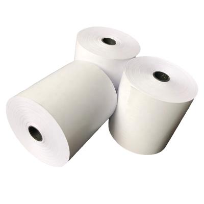 China New Clear Thermal Paper Rolls Color Plastic Core Printed POS Terminal Direct Sticker 80x80 mm 70gsm for sale