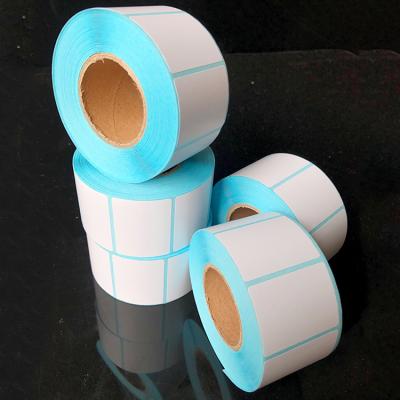 China Waterproof Custom Paper Labels Private Blank Page Adhesive White Stickers Printing 40x30mm 700 Pcs/Roll for sale