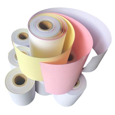 China 3-Ply Color 75 * 60 Mm Clear Carbonless NCR Image Black Crate Thermal Paper for sale