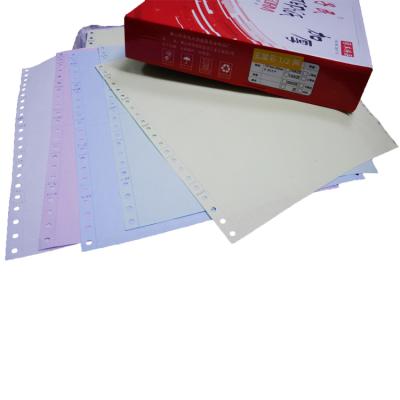 China Good price& Quality Blank Check Computer Printer Paper NCR Computer Carbonless Continuous Printing Paper 241mm*280mm 47g-55g CPT01 for sale