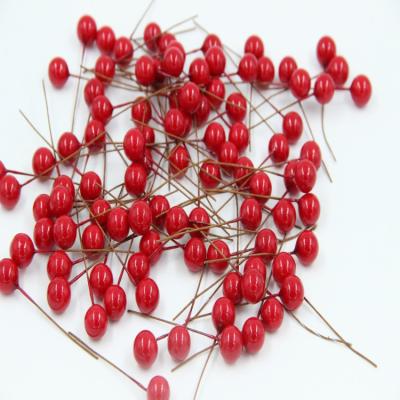 China DIY Wreath DIY Cake Christmas Wedding Gift Box Braids Decor Gold Flower Cherry Stamen Berries Artificial Flower Mixed Hybrid Package for sale