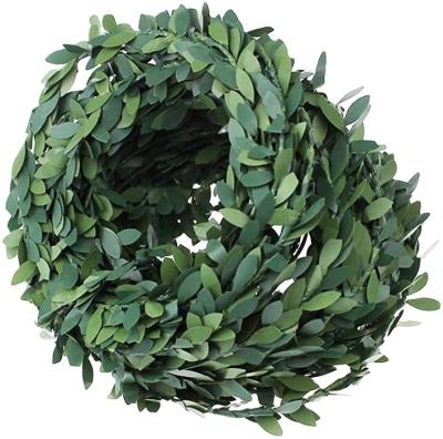 China DIY Wreath 750cm Artificial Ivy Wreath Leaves Green Leaves Fake Vine Wedding Party DIY Headband Wire Christmas Decoration for sale