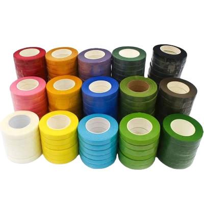 China Waterproof green floral tape is suitable for bouquet pole wrapping and florist craft decoration for sale