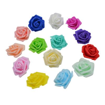 China New Custom Color Valentine Day Wedding Gift Artificial Handmade Rose Flower Head Diy Foam Rose Flower Natural Touch Craft for sale