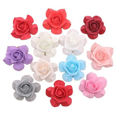 China Artificial Rose Rose Flower Head 7cm Natural Hot Sale Foam Party Decoration White Flower Touch Foam Rose Head 7cm for sale