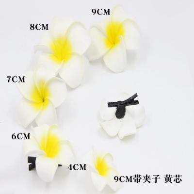 China Hot Sale Quality Soft Eva Foam Hawaiian Plumeria Flowers Artificial Frangipani Flowers Decoration for sale