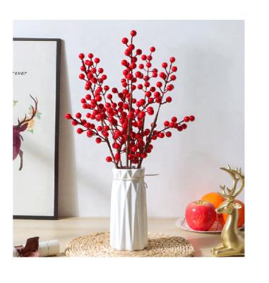 China Wholesale Natural High Quality Red Holly Christmas Factory Touch Artificial Berries Decoration, Home Decorations for sale