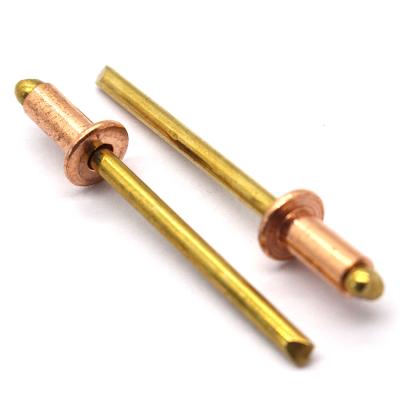 China Wholesale Price Copper Appliance Mental Pop Rivet Open Type Fastener Blind Rivets for sale