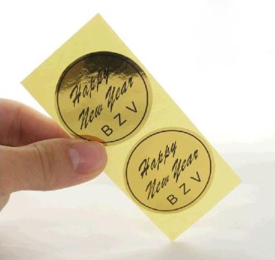 China Brushed 24k Gold Foil Die Cut Stickers Label Printing for Packaging Custom Logo for sale