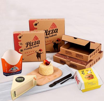 China Bedruckte Kartonverpackung für Pizza zum Mitnehmen aus Wellpappe zu verkaufen