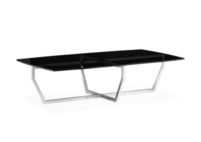 China Modern Rectangle Glass Coffee Table , Tempered Glass End Table , modern center glass tables for sale