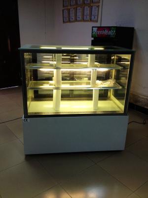 China Dessert Double Glass Door Fridge 1.2 meter , 540W Cake Display Freezer R134a for sale