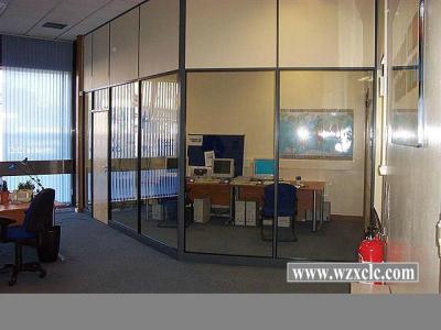 China Modular Office Partitions With Famed Aluminium,Frosted / Tempered Glass , Stud Walls for sale