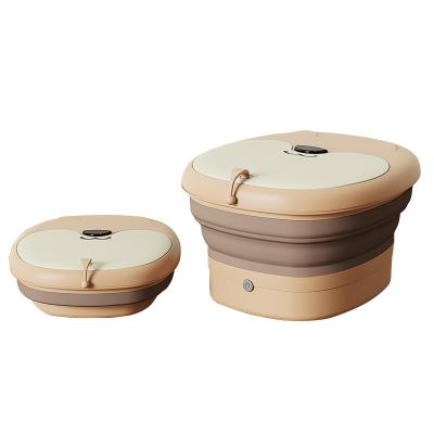 China 2020 New Products Chinese Foot Soaking Tub For Home Use Massage Foot Rubber Wooden Basin for sale