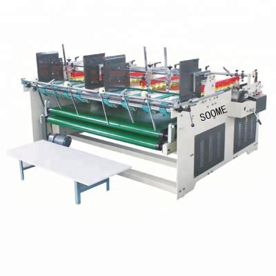 China machinery & New Condition Double Hardware Pieces Folder Gluer Machine For Corrugated Paper Cardboard Box for sale