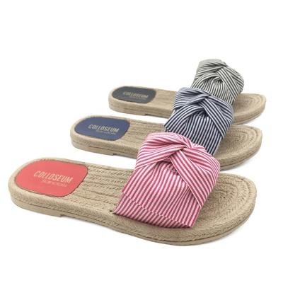 China Bowknot Slippers Bowknot Slippers Fashion Trend Women Playful Outdoor Slippers Non-slip Flat Sandals For Ladies for sale