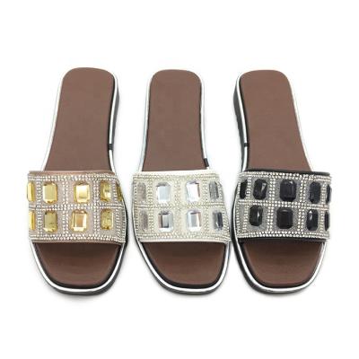 China Fashion Trend Hot Selling Janpanese Popular Slides Slippers Styles Diamond Ladies Slide Slippers For Summer for sale