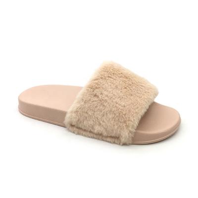 China Fashion Trend High Quality Faux Fur Hairy Greatshoe Ladies Slippers Comfortable Fur Women Shoes For Outdoor for sale