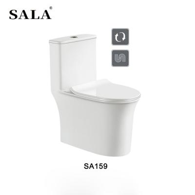 China Automatic Operation SALA New Sanitary Ware Chinese Sanitary One-piece Toilet Ceramic Toilet for sale