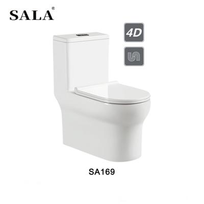 China Automatic Operation SALA Hot Selling Chinese One Piece Ceramic Toilet WC Modern Bathroom Toilet for sale