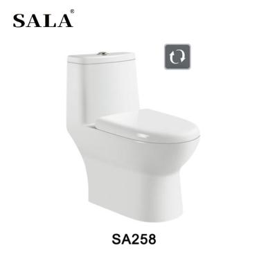 China Automatic Operation SALA Wholesale Luxury Modern Bathroom Siphon Sanitary Ware One-Piece Flush Toilet for sale