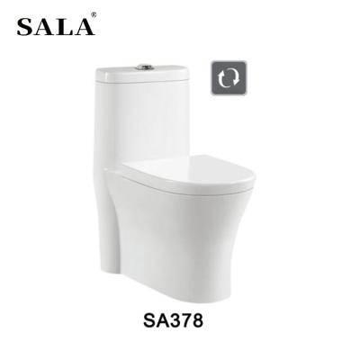 China Automatic Operation SALA China Customized High Quality One-piece Ceramic Bidet WC Flush Household Toilet for sale