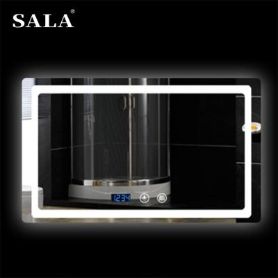 China Night Auto Open Square Light Soft Light Led Fog Light Smart Mirror For Bathroom for sale