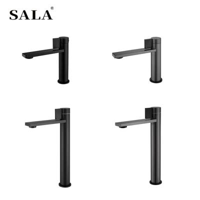 China 2021 New Design Single Metered Matte Black Sink Faucet Washbasin Modern Bathroom Faucet for sale