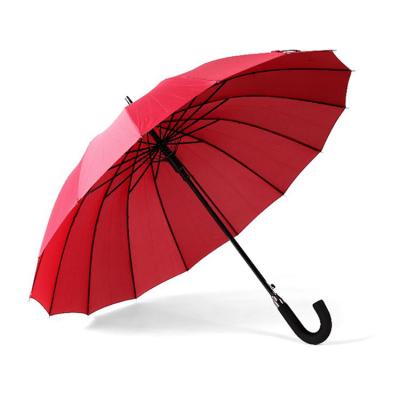 China Cheap Industrial Custom Logo Printing Large 16 Ribs Windproof Umbrella Straight Umbrella For Promotion Advertisements Use Golf Umbrella Sunshades for sale